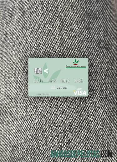 Cartão de débito Marrocos Crédit Agricole Du Maroc Visa Photolook Front amostra